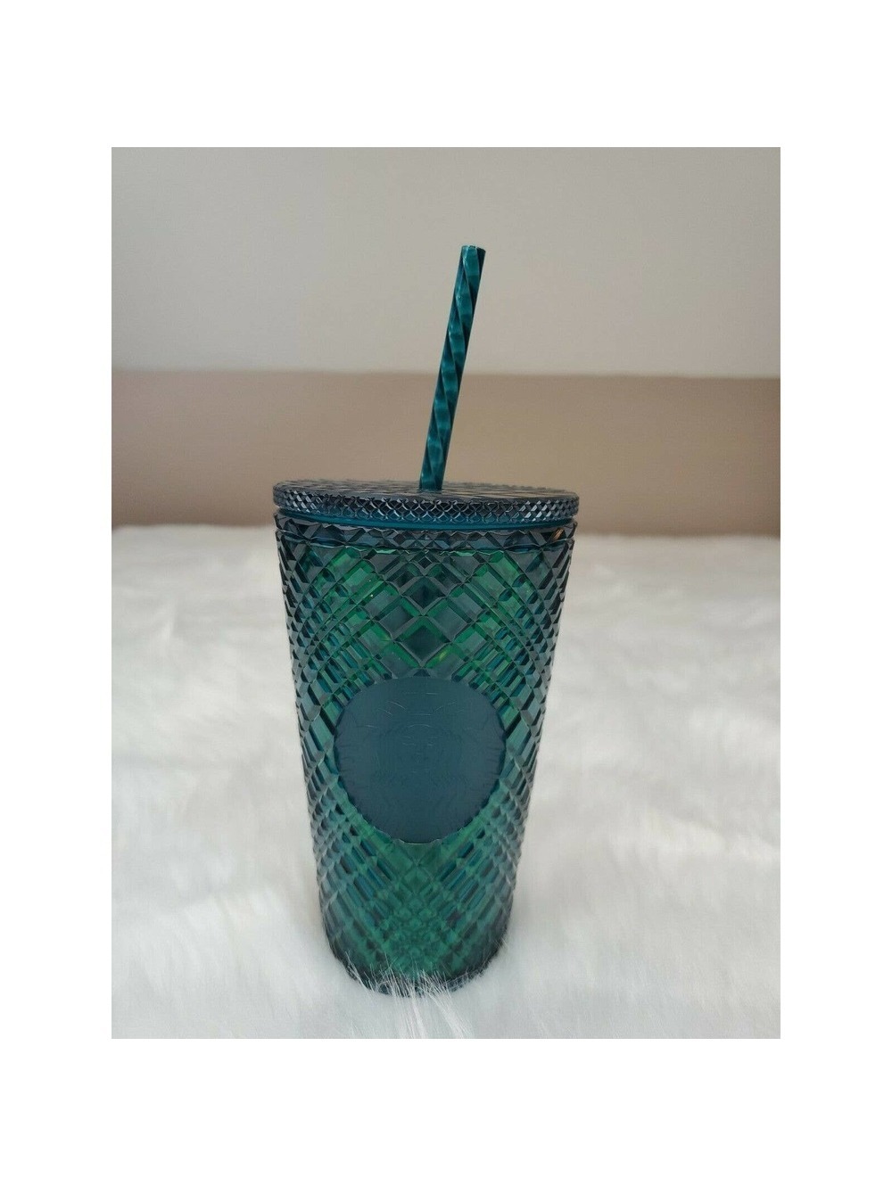 Starbucks Holiday Christmas Jeweled Cold Tumbler Green 16oz Grande New